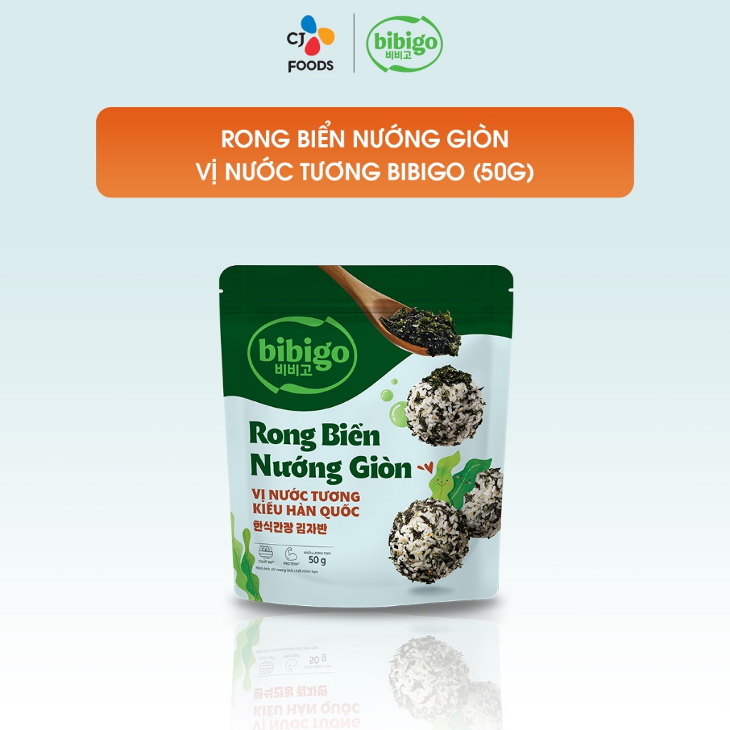 [BIBIGO] Rong biển rắc cơm trộn cơm vị nước tương Hàn Quốc Bibigo Gói ...