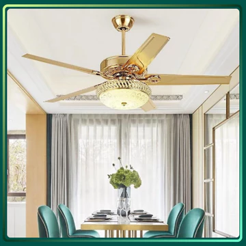 Quạt Đèn Trần Trang Trí , Sải Cánh 132cm, Quạt Trần Đèn Decor, Quạt Trần Trang Trí, BH 24 Tháng, Mã T52-2319FG