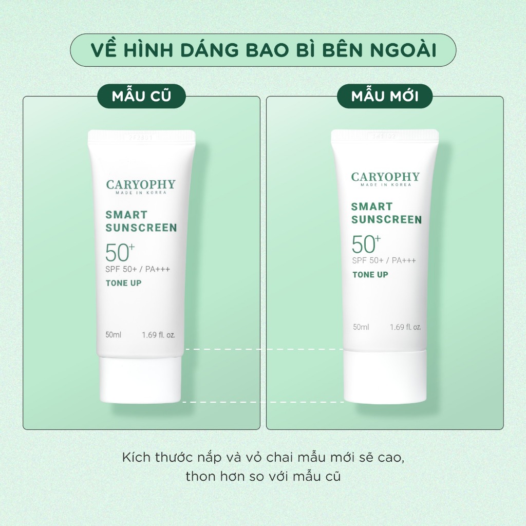 Ảnh Kem Chống Nắng Caryophy Smart Sunscreen Tone Up SPF50+ PA+++ 5ml/50ml 3