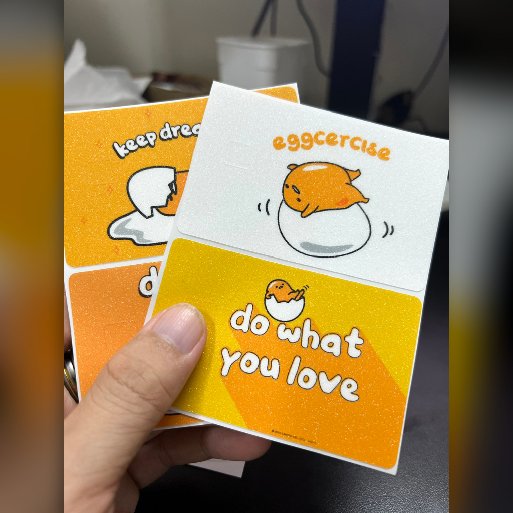 Miếng Dán Trang Trí TRỨNG LƯỜI GUDETAMA - Sticker Thẻ ATM (Thẻ Chung Cư, Thẻ Xe, Debit, Credit) NF2