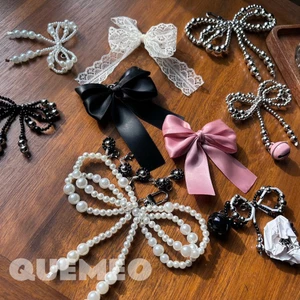 Móc khóa nơ , charm nơ gắn Giày gắn Túi Balo phụ kiện TRENDY QUEMEO set phụ kiện móc khoá treo túi