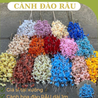 Cành RÂU giả lượn sóng siêu đẹp, dài 1m nhiều hoa | Shopee Việt Nam