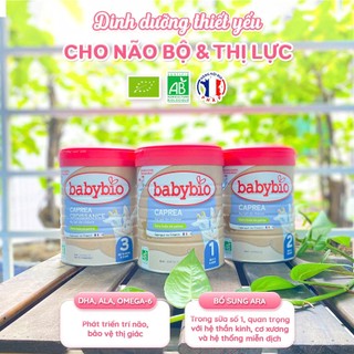 Sữa dê hữu cơ tăng trưởng Babybio, sữa công thức cho bé 0 - 36 tháng