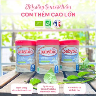 Sữa dê hữu cơ tăng trưởng Babybio, sữa công thức cho bé 0 - 36 tháng