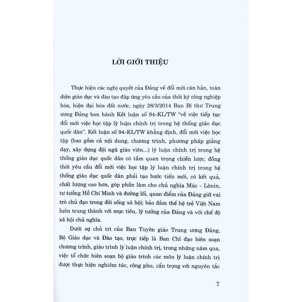 Ảnh Sách - Giáo Trình Triết Học Mác – Lênin (Dành Cho Bậc Đại Học Hệ Không Chuyên Lý Luận Chính Trị) 1