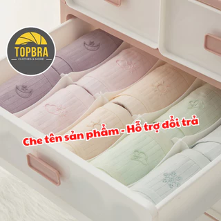 SET 5 Quần Lót Cotton Kháng Khuẩn Thông Hơi Thoáng Khí Thấm Hút Mồ Hôi Thời Tiết TOPBRA