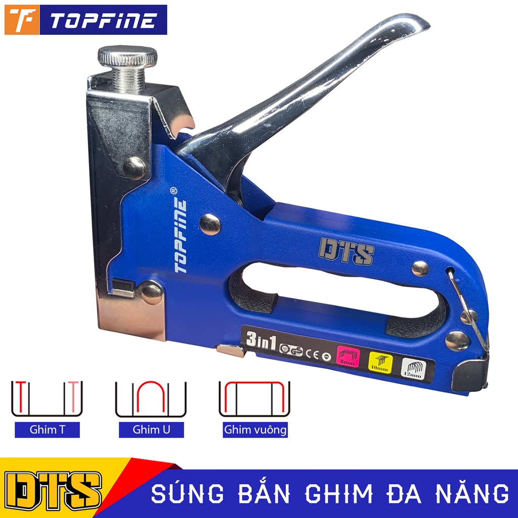 Máy bấm ghim công nghiệp cầm tay 3 trong 1 TOPFINE, súng bắn ghim cầm ...
