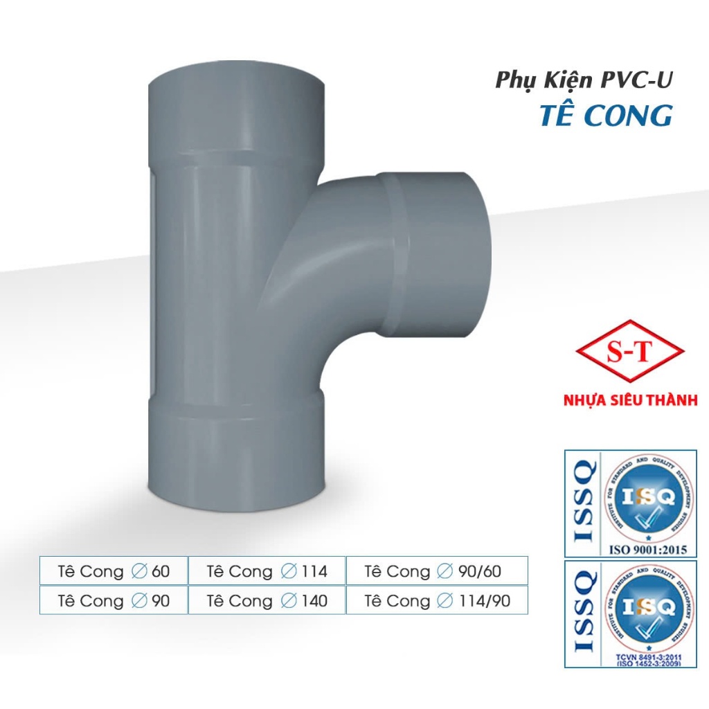 FIXED [GIÁ 1 BỊCH] Tê cong PVC Siêu Thành | Shopee Việt Nam