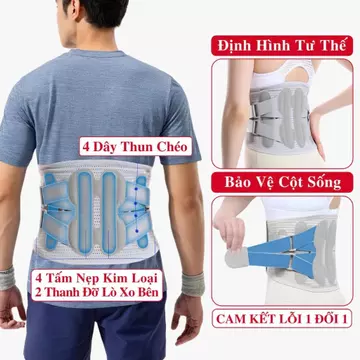 Đai Lưng Cột Sống Thoát Vị Đĩa Đệm Cao Cấp Andego Hỗ Trợ Đau Mỏi Lưng. Đai Bảo Vệ Lưng Hỗ Trợ Tập Gym - Mã IPRO.