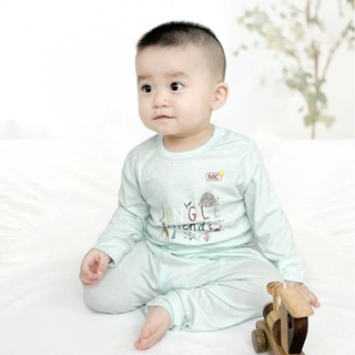 BST dài tay cài vai in hình đáng yêu cho bé Mẹ & Con+ vải petit mềm mịn từ 6 tháng đến 7 tuổi
