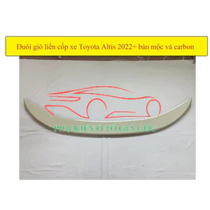 Đuôi gió liền cốp xe Toyota Altis 2022, 2023, 2024, 2025 bản mộc chưa sơn và Vân carbon