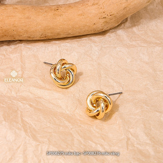 Bông tai nữ chuôi bạc 925 Eleanor Accessories khuyên tai viền xoắn basic phụ kiện trang sức 8275