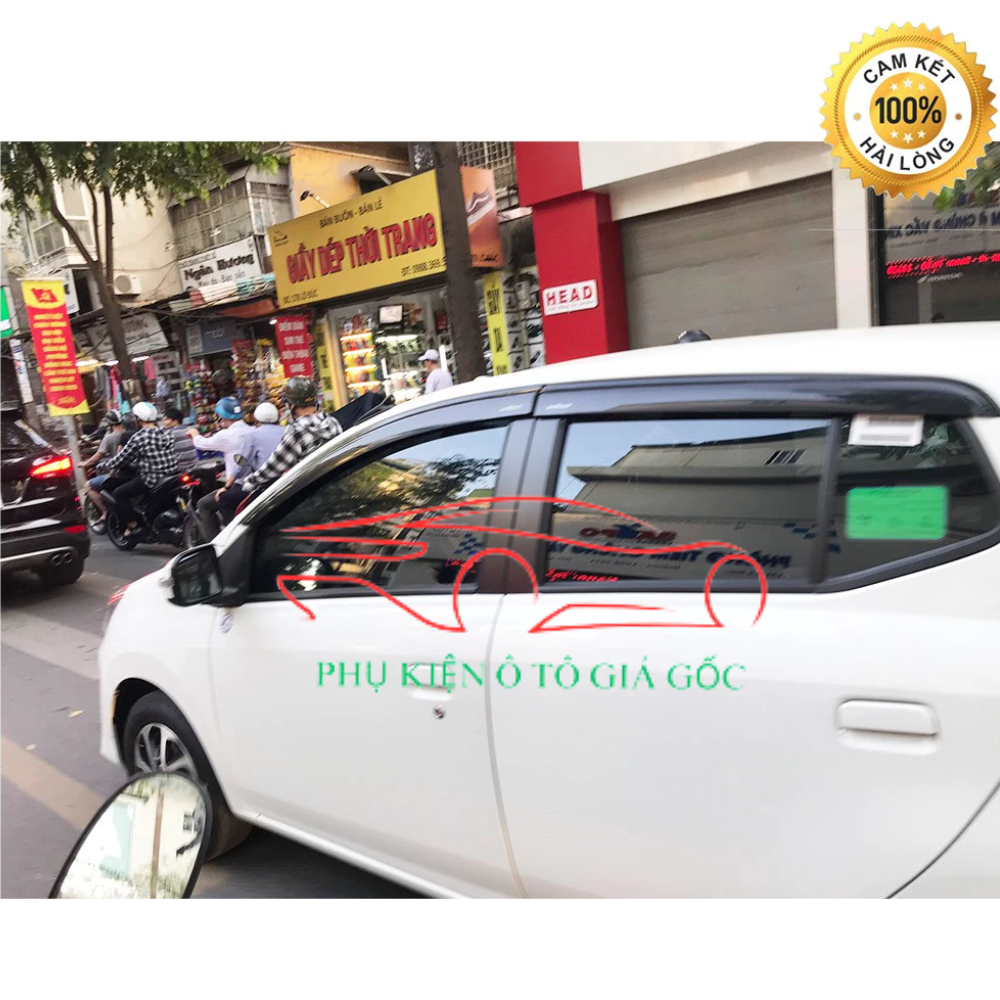 Vè che mưa xe Toyota Wigo đời 2018 - 2022, 2023, 2024,2025 nhựa đen thái cao cấp, dày dặn, sáng bóng