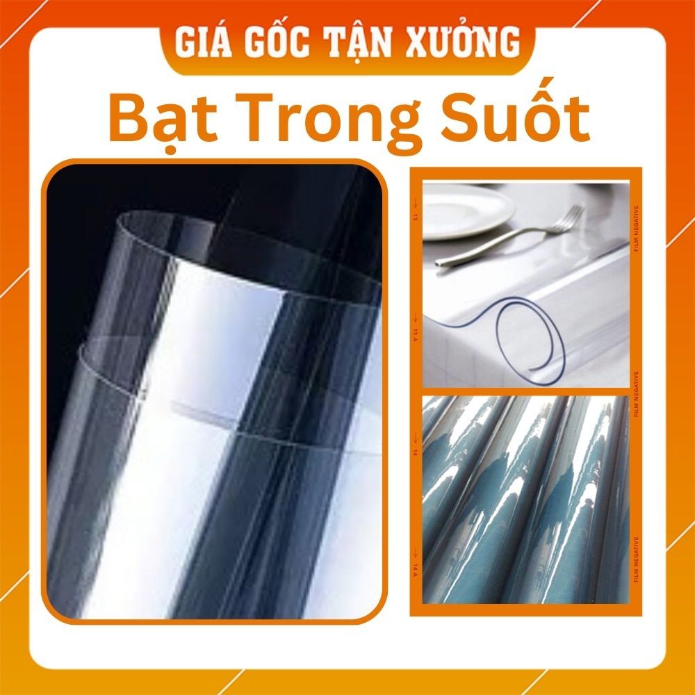 Tấm Nhựa Dẻo PVC Trong Suốt Dày 1mm; 0,8mm; 0,6mm; 0,3mm(Chải Giường Spa, Che Nắng, Mưa, Chải Bàn Ăn, Chắn Gió Điều Hoà)