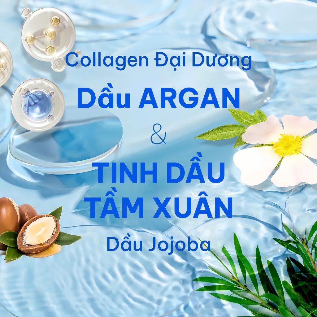 Dầu gội Dưỡng ẩm Suôn mượt Collagen không silicone ngăn rụng 500ml Blairsom Úc (tóc khô, tóc thường)
