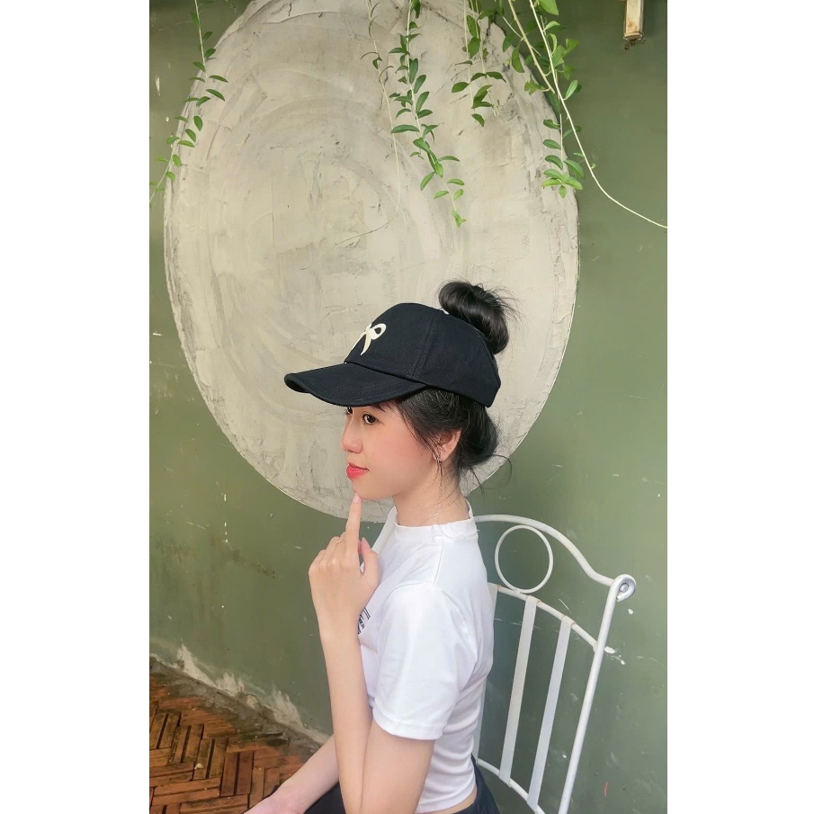 Mũ Lưỡi Trai Nửa Đầu Nơ Tennis Chất Kaki Form Unisex Nam Nữ