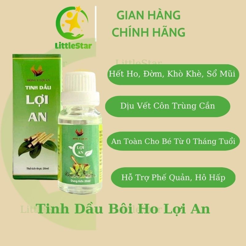 Ảnh Tinh Dầu Lợi An 20ml -Tinh dầu Lợi An Chính Hãng -Dầu Lợi An -Tinh Dầu Bôi Ho Cho Bé - Tinh Dầu Tràm 1