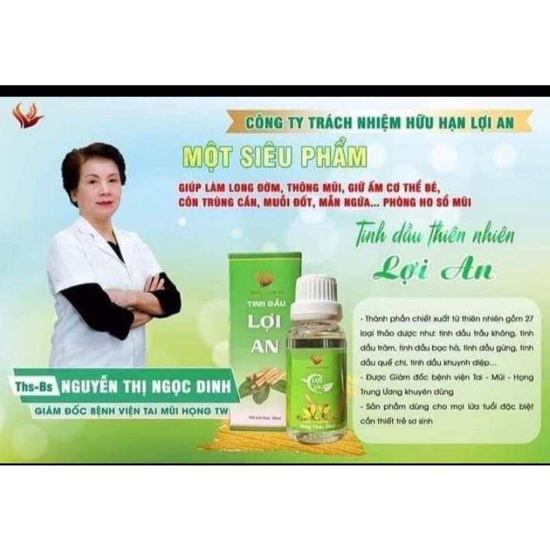 Ảnh Tinh Dầu Lợi An 20ml -Tinh dầu Lợi An Chính Hãng -Dầu Lợi An -Tinh Dầu Bôi Ho Cho Bé - Tinh Dầu Tràm 2