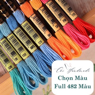 Set 10 Tép Chỉ Thêu Airo Chính Hãng Full 482 Màu, Chọn Màu Theo Mã Chỉ