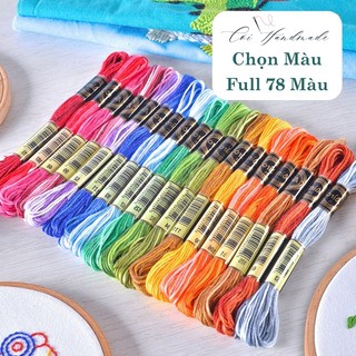 Set 10 Tép Chỉ Loang Airo Chính Hãng Full 78 Màu, Chọn Màu Theo Mã Chỉ