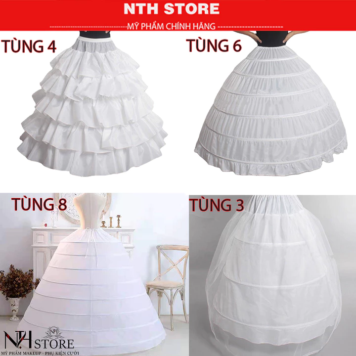 Tùng Váy Cô Dâu 3 Tầng , 4 Tầng , 6 Tầng , 8 Tầng Làm Phồng Váy Cô Dâu chuyên dùng cho các tiệm áo cưới