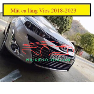 Ốp trang trí mặt ca lăng xe Toyota Vios 2019 - 2020, 2021 - 2023 ốp mặt calang, ca lang xe Vios, Inox cao cấp