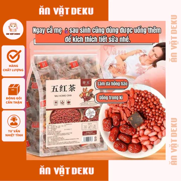 Trà Hoạt Huyết Ngũ Hồng Thang, Trà Đường Nâu Táo Đỏ Đậu Phộng Hắc Kỷ Tử Dưỡng Nhan Ích khí Bổ Huyết - Ăn Vặt Deku