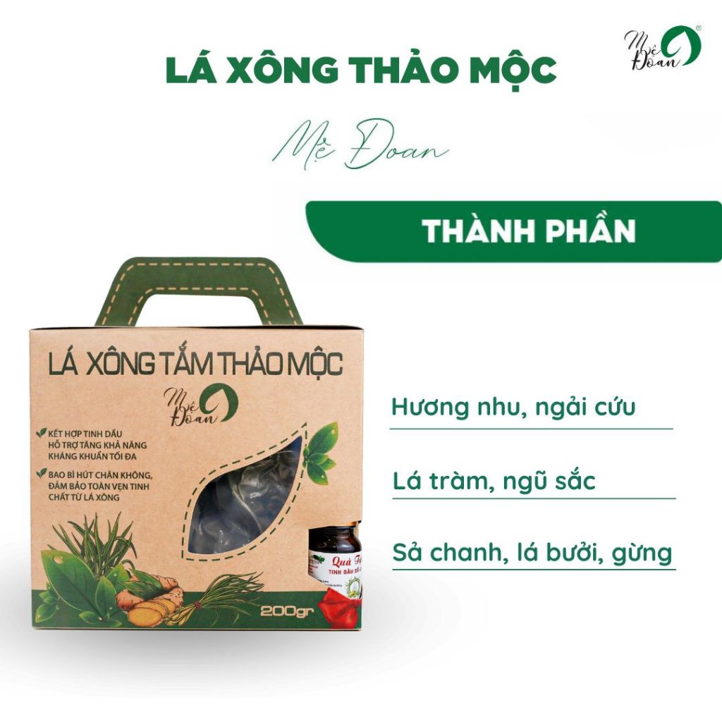 Ảnh Lá xông thảo mộc phục hồi sức khỏe làm sạch cơ thể sau sinh combo 200g/2 gói Mệ Đoan 3
