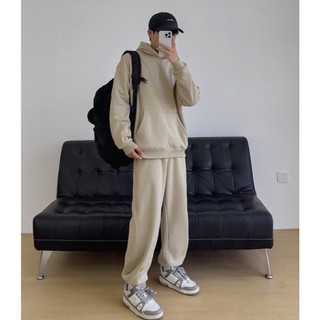 Set Thể Thao Nam Nữ Hoodie Unisex Đẹp Trơn Sành Điệu,Chất Liệu Nỉ Ngoại 2 Lớp Phối Mũ Siêu Dày Dặn Cực Ấm Áp