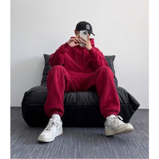 Set Thể Thao Nam Nữ Hoodie Unisex Đẹp Trơn Sành Điệu,Chất Liệu Nỉ Ngoại 2 Lớp Phối Mũ Siêu Dày Dặn Cực Ấm Áp