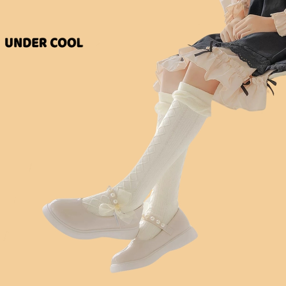 Set 5 Đôi Tất Vớ Trẻ Em Trắng Cao Đùi UNDERCOOL dành cho Bé Gái Họa Tiết Gothic Hot Hit Thu Đông TC60