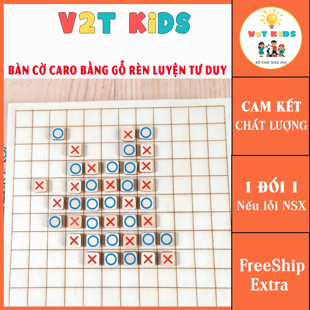 Bộ cờ caro gỗ cho bé