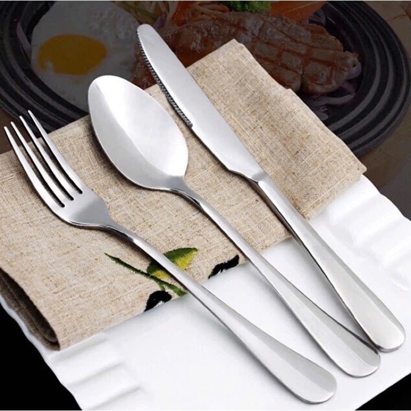 Muỗng Nĩa Dao Inox Dày Cao Cấp-Muỗng Nĩa Inox | Shopee Việt Nam