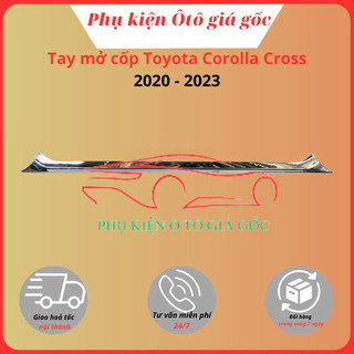 Ốp trang trí tay mở cốp sau xe Toyota Corolla Cross 2020 - 2022, 2022, 2023, 2024 mạ crom cao cấp, sáng bóng