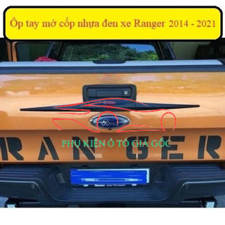 Ốp tay mở cốp sau xe Ford Raner 2014 - 2021 nhựa đen cao cấp