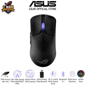 Chuột gaming không dây ASUS ROG Harpe Ace Extreme, khối lượng 47g, cảm biến quang ROG Aimpoint Pro