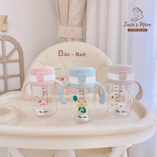 Bình Uống Nước Bar-Rot 240ml Nắp Bật One Touch Full Phụ Kiện Chất Liệu Tritan An Toàn Cho Bé