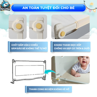 Thanh Chắn Giường PAKEY Chính Hãng, Chặn giường An Toàn Cho Bé Nâng Hạ Tiện Lợi - SB2
