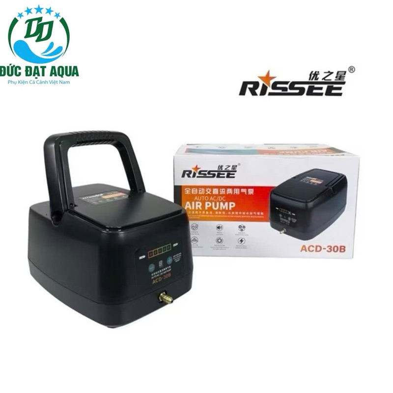 Máy sục khí tích điện hồ cá koi Rissee ACD-30B – 80B công xuất lớn  bảo hành 06 tháng thiết kế đẹp sang trọng 2