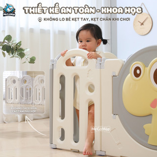 Quây Cũi Nhựa Cho Bé Tặng Bóng Thảm Đồ Chơi, Quây Cũi Nhựa Gấp Gọn Pakey Mẫu Mới 2026
