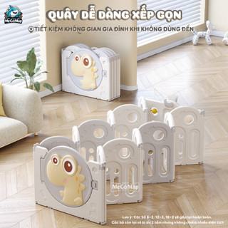 Quây Cũi Nhựa Cho Bé Tặng Bóng Thảm Đồ Chơi, Quây Cũi Nhựa Gấp Gọn Pakey Mẫu Mới 2026