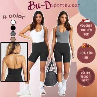 Áo Thể Thao Gym, Yoga Nữ Thiết Kế Cổ Yếm Chất Poly Cao Cấp Nâng Đỡ Vòng 1 Tốt, Co Giãn 4 Chiều, Thấm Hút Nhanh (mã ao01)