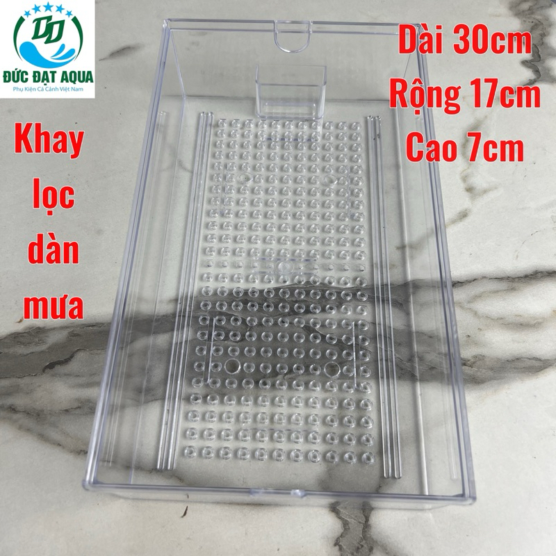 Khay Lọc Dàn Mưa màu nâu có ngăn kéo cao cấp Dàn Mưa Cho Bể Cá và khay lọc dàn mưa mika 8