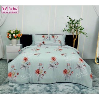 (Độc Quyền)Bộ Chăn Drap Lụa Tencel  Mát Lạnh Thiên Nhiên Chăn 2m2x2m Sợi Microfiber LS LAVISH SILK