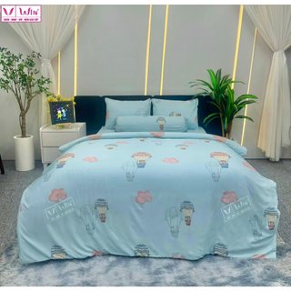 (Độc Quyền)Bộ Chăn Drap Lụa Tencel  Mát Lạnh Thiên Nhiên Chăn 2m2x2m Sợi Microfiber LS LAVISH SILK