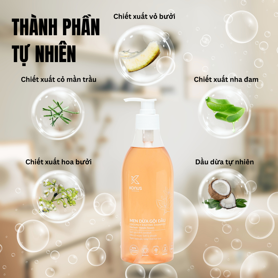 Chất lượng Dầu Gội Konus Men Dừa Tiêu Chuẩn