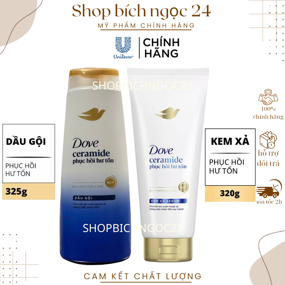 Dầu Gội , Dầu Xả Giúp Phục Hồi Tóc Hư Tổn Dove 170g - 350g