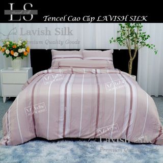 (Độc Quyền)Bộ Chăn Drap Lụa Tencel  Mát Lạnh Thiên Nhiên Chăn 2m2x2m Sợi Microfiber LAVISH SILK