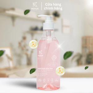 Men Dừa Sữa Tắm Konus Sạch Thông Thoáng Khử Mùi Cơ Thể Mềm Mịn Tự Nhiên 500ml