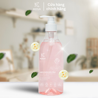 Men Dừa Sữa Tắm Konus Sạch Thông Thoáng Khử Mùi Cơ Thể Mềm Mịn Tự Nhiên 500ml
